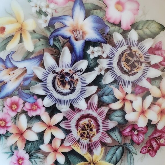 Vintage Danbury Mint "Flowers of Brazil" Collector Plate by Doug Hague 1990 - Picture 2 of 6